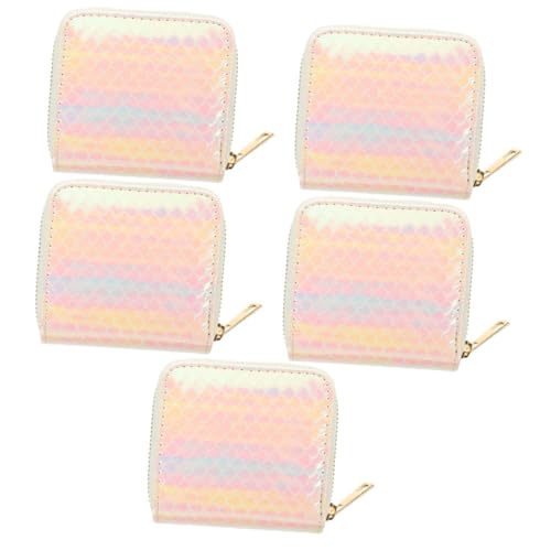 SOIMISS 5stücke Kleiner Geldbeutel Mit Reißverschluss Mermaid Pu Münzbeutel Für Frauen Praktische Karten Und Kleingeldaufbewahrung Für Alltag Und Unterwegs Farben Erhältlich von SOIMISS