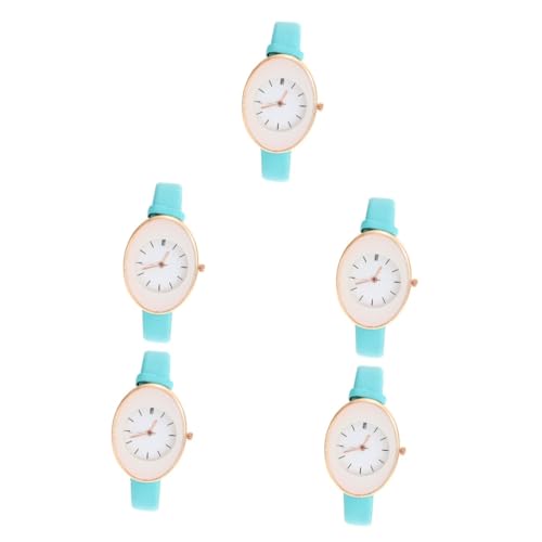 SOIMISS 5stücke Stylische Damen-Armbanduhr Aus Hochwertigem Leder Elegante Quarzuhr Für Alltag Modisches Accessoire Für Frauen Für Jeden Anlass von SOIMISS