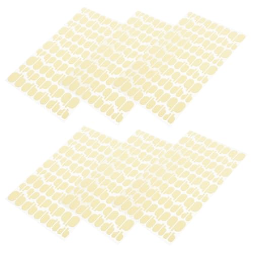 SOIMISS 6 Blätter Doppelseitige Nagelhalter Aufkleber Nagelkunst Klebeband für Nagelstudio und Zuhause Starke Haftung Kompatibel mit Verschiedenen Nagelpatches Praktische Nail Art Zubehör von SOIMISS