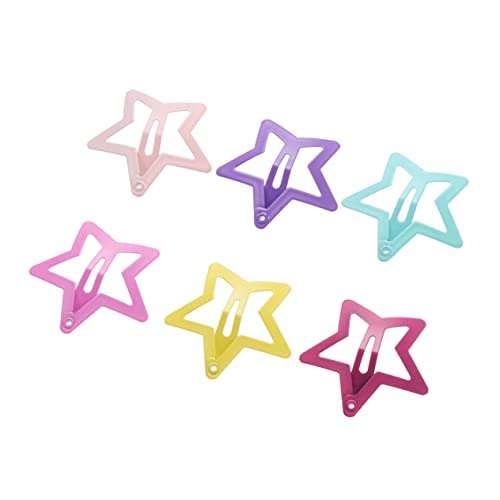 SOIMISS 6 Paar Fünf Punkte Haarspangen für Mädchen Teilig Bunte Stern Haarclips Umweltfreundliches Material für Partys Geburtstage und Tägliche Outfits von SOIMISS