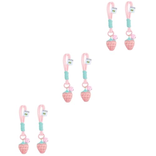 SOIMISS 6stücke Schlüsselanhänger Erdbeere Dekorativer Schlüsselhalter Für Taschen Handtaschen Und Rucksäcke Für Damen Perfektes Für Besondere Anlässe von SOIMISS