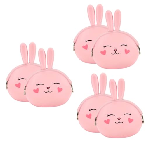 SOIMISS 6 STK Hase Geldbörse Kinder geldbörse portmonee Kinder Kinder-geldbörse schlüsseltasche Kinderhandtasche Highlights-Haarfärbeset Die Geldbörse Münzbeutel Kieselgel Rosa von SOIMISS