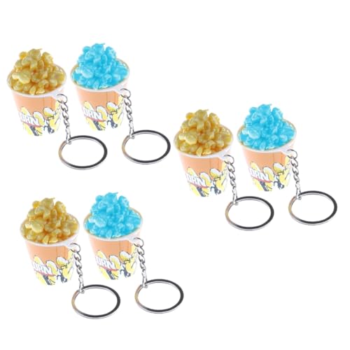 SOIMISS 6stücke Schlüsselanhänger Im Popcorn-Design Lustige Dekoration Für Taschen Rucksäcke Und Autoschlüssel Zufällige Farben Als Für Freunde Und Familie von SOIMISS