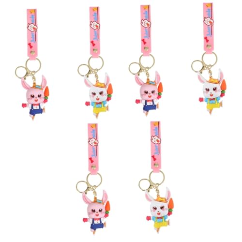 SOIMISS 6stücke Schlüsselanhänger Mit Hasenanhänger Und Tragegriff Für Damen Taschen Handtaschen Auto Charms Neujahrsdeko Und von SOIMISS