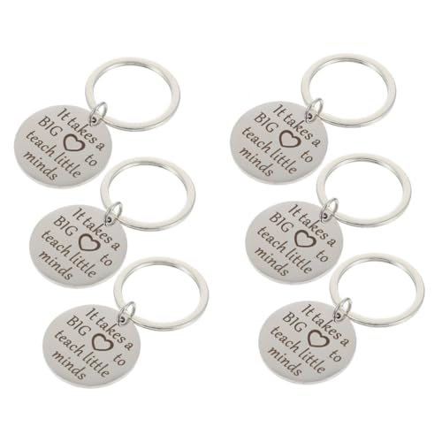 SOIMISS 6stücke Teiliges Lehrer Schlüsselanhänger Aus Edelstahl Kreativer Schlüsselhalter Für Lehrer Zum Lehrertag Vielseitig Einsetzbar Für Taschen Und Schlüssel Langlebig Und von SOIMISS