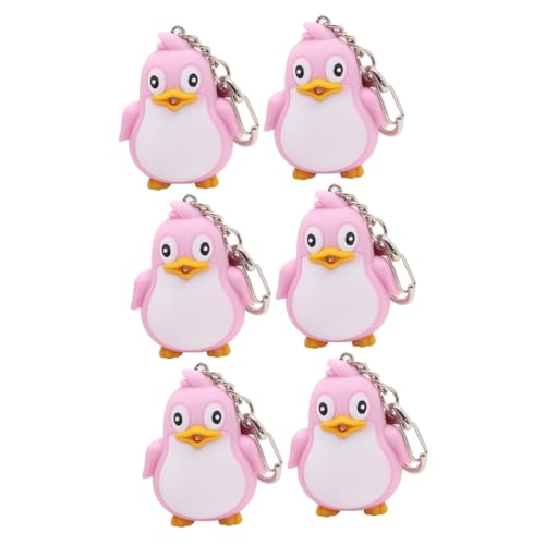 SOIMISS 6 STK Ton- Und Licht-schlüsselanhänger Der Delphin-schlüsselanhänger Macht Geräusche Stiftlicht Taschenlampe Vogel-schlüsselanhänger Geldbörse Led Brieftasche Kette Rosa von SOIMISS