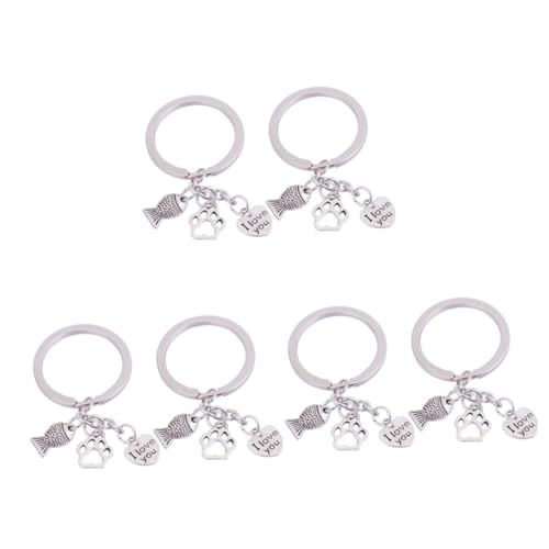 SOIMISS 6stücke Katzenpfote Schlüsselanhänger Süße Deko Für Katzenliebhaber Einzigartiger Schlüsselhalter Für Männer Und Frauen Als Für Freunde Und Familie von SOIMISS