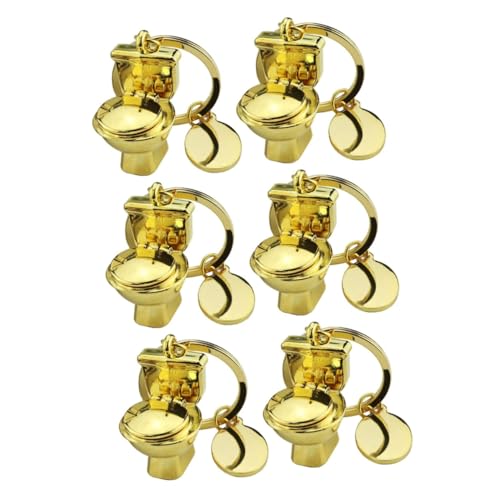 SOIMISS 6 STK kreativer Schlüsselanhänger Paar Partner Schlüsselanhänger Paar Schlüsselanhänger Auto Schlüsselanhänger Schlüsselanhänger anhänger spriegel Pendant Tasche Dekoration Golden von SOIMISS
