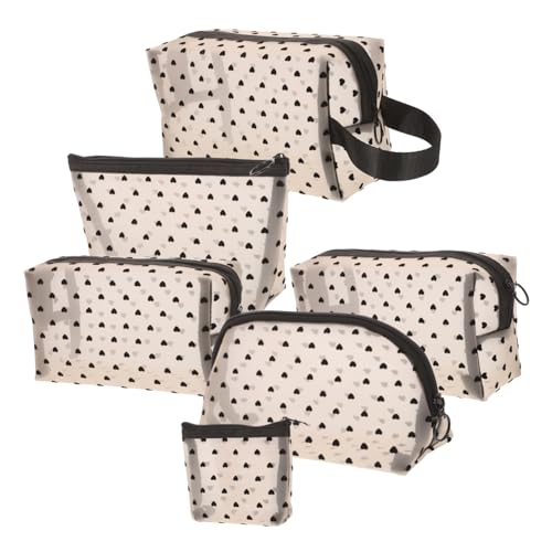 SOIMISS 6 Stck Teiliges Mesh Kosmetiktaschen mit Reißverschluss Transparente Herz Make Up Taschen für Damen Praktischer Organizer für Lippenstifte Pinsel und Reisebedarf von SOIMISS