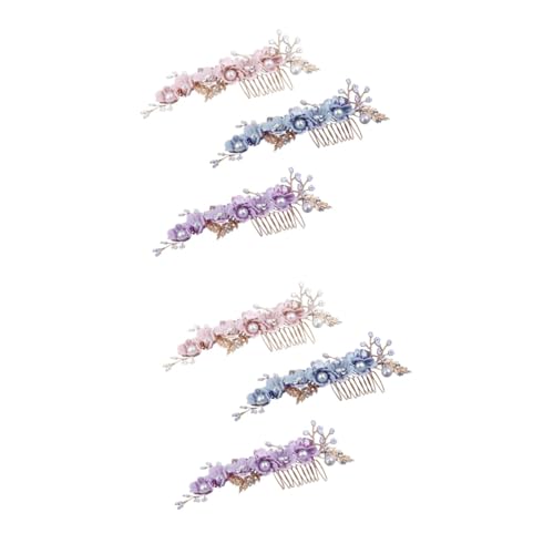 SOIMISS 6stücke Teiliges Handgefertigtes Blumen-haar-accessoire Für Bräute Elegante Haarkämme Blau Für Hochzeiten Und Besondere Anlässe Für Brautjungfern Und Festlichkeiten von SOIMISS