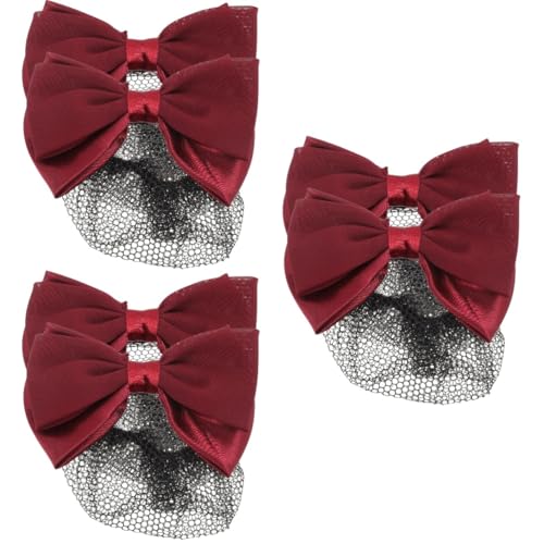 SOIMISS 6stücke Haarnetz Mit Schleife Für Frauen Haarschmuck Für Tänzerinnen Und Berufstätige Elegantes Haarzubehör Für Dicke Und Dünne Haare von SOIMISS