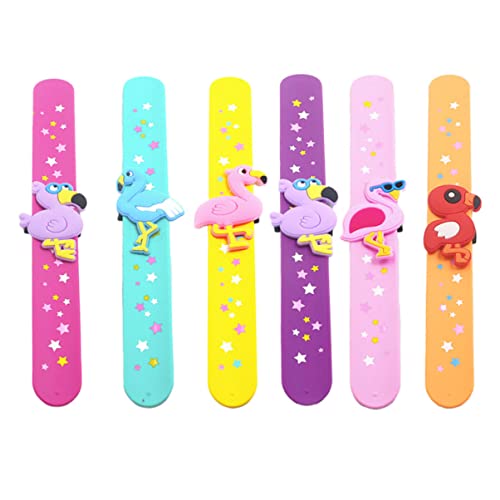 SOIMISS 6 Stück Flamingo Silikon Slap Armbänder für Bunte Handgelenk Bänder für Partys Kindergeburtstage und Bequem und Flexibel Beliebte von SOIMISS