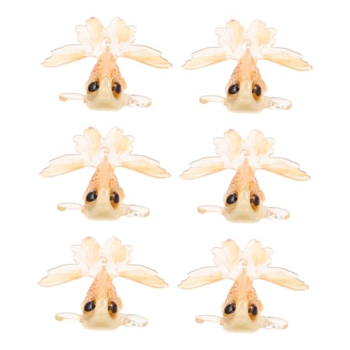 SOIMISS 6 Stück Goldfisch Anhänger aus Stabilem Resin Leichte DIY Schmuckanhänger für Ohrringe Halsketten Armbänder Bunte Niedliche Charms für Individuellen Schmuck von SOIMISS