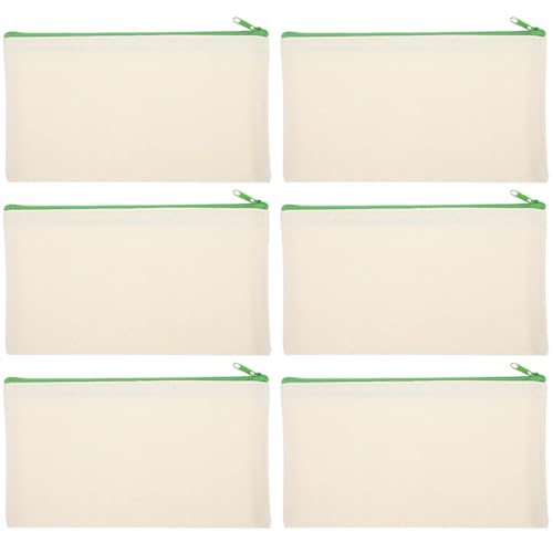 SOIMISS 6 Stück Leerer Reißverschluss Stiftbeutel Canvas Multifunktionale Federmäppchen für Schreibwaren Kosmetik und Make Up Zufällige Farben Zufällige Farbe von SOIMISS