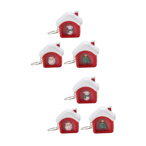SOIMISS 6stücke Teiliges Leuchtendes Weihnachts-schlüsselanhänger Santa Claus Schneemann Und Weihnachtsbaum Dekoration Für Schlüssel Und Taschen Für Und Partys von SOIMISS