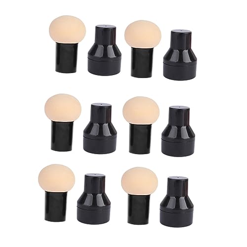 SOIMISS 6 Stück Makeup Schwämmchen mit Griff Wiederverwendbare Waschbare Puderquaste für Trockene und Nasse Anwendung Tragbar und Langlebig für Frauen und Mädchen Geeignet von SOIMISS