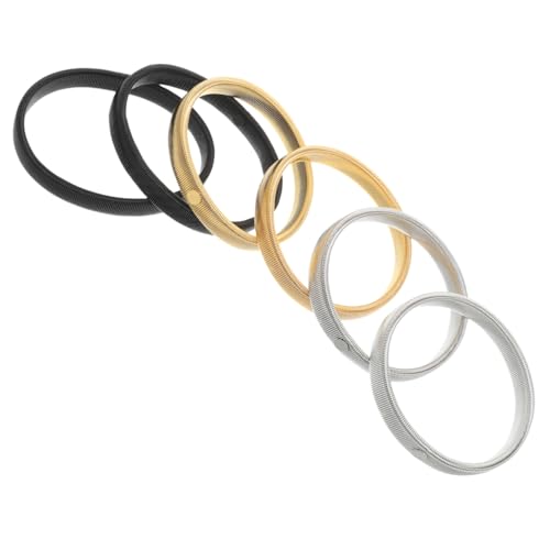 SOIMISS 6 Stück Metallarmbänder Für Männer Und Frauen Elastische Ärmelhalter Zum Hochhalten Von Ärmeln Dehnbare Hemdärmelhalter Armriemen in Dunkel Und Sowie Gold von SOIMISS