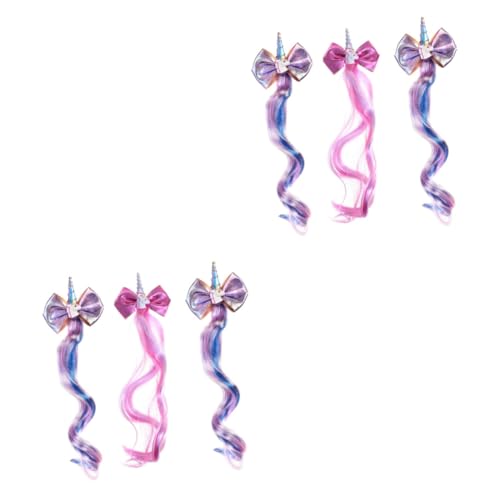 SOIMISS 6 Stück Perücke Frische Haarnadeln Perücken Haarverlängerungen Schleife Haarnadel Haarspangen Mädchenschleifen Für Haare Kinder Haarspangen Perücken Haarspangen Für von SOIMISS