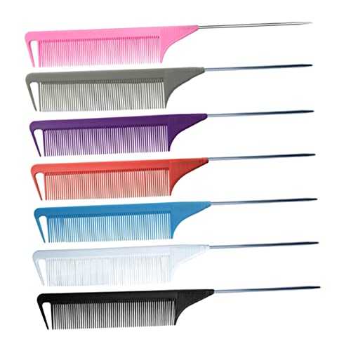 SOIMISS 6 Stück Professionelle Antistatische Friseur Stylingkämme für Damen und Herren Farbige und Stahlkämme für Haarfärbung und Styling Langlebig und Wiederverwendbar von SOIMISS
