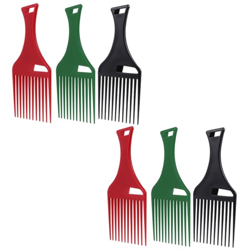 SOIMISS 6 Stück Teiliges Afro Pick Kamm aus Hochwertigem Breitzahnig und Antistatisch für Lockiges Haar und Haarlifting Ergonomisch für Damen und Herren Langlebig und Komfortabel für von SOIMISS
