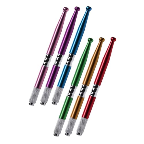 SOIMISS 6 Stück Teiliges Augenbrauenstifte für Mikroblading Handwerkliche Tattoo Stifte Rot Blau Gold und Grün Rutschfeste Design für Präzise und Langlebige Anwendung für Profis und von SOIMISS