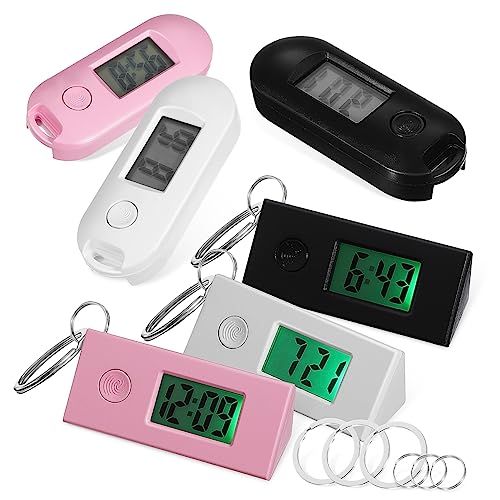 SOIMISS 6stücke Schlüsselanhänger Taschenuhren Digitale Tragbare Uhren Für Studenten Ärzte Und Pflegekräfte Luminous LCD Leicht Kompaktes Design von SOIMISS