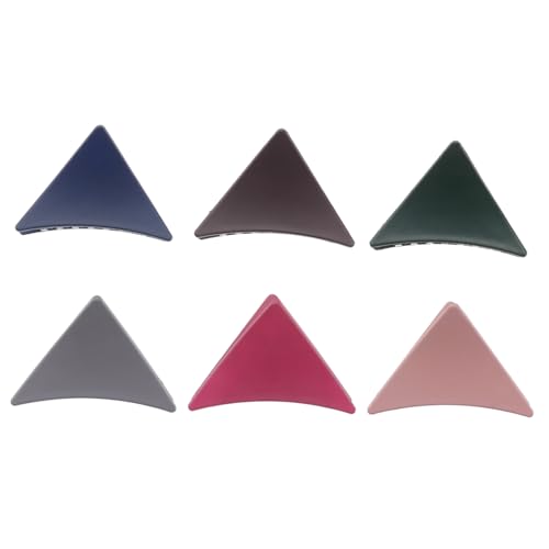 SOIMISS 6 Stück Teiliges Dreieckige Haarklammern aus Kunststoff Rutschfeste Haarspangen für Damen Geometrisches Design Vielseitig Einsetzbar für Styling und Alltag Bunte Farben von SOIMISS