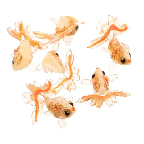 SOIMISS 6 Stück Teiliges Goldfisch Anhänger aus Resin Leichte DIY Schmuckanhänger für Ohrringe Halsketten Armbänder Niedlicher Fisch Charme für Bastelbedarf und Geschenke von SOIMISS