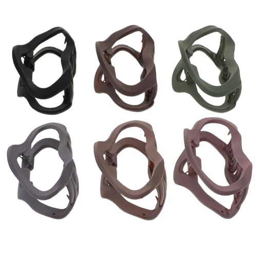 SOIMISS 6 Stück Teiliges Große Hohle Haarklammern Matte Haarklammern in Schwarz Waldgrün Violettgrau Mokka Vielseitige Haarclips für Damen zum Stylen und Abteilen Leichter Komfortabler von SOIMISS