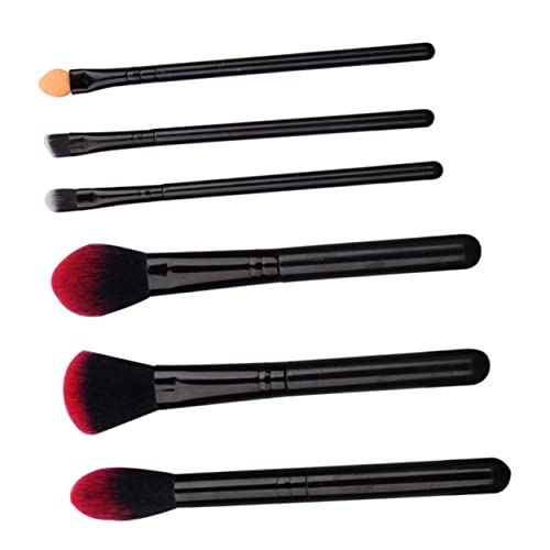 SOIMISS 6 Stück Teiliges Make up Pinselset Rot Langlebige Weiche Borsten Kompakt und Vielseitig für Damen Beauty Powder und Lidschatten Tragbar für Alltag Reisen und Professionelle von SOIMISS