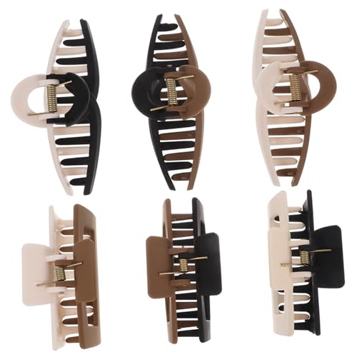 SOIMISS 6 Stück Teiliges Mattierte Bunte Resin haarklammern für Frauen Starke Griffkraft für Dünnes und Dickes Haar Vielseitig Einsetzbar für Langes Kurzes Glattes und Lockiges Haar von SOIMISS