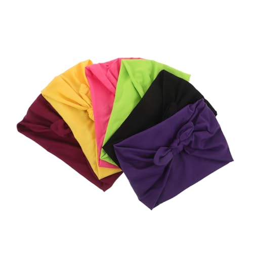 SOIMISS 6 Stück Teiliges Stirnband für Damen Dehnbare Sport Stirnbänder mit Schleife und Hasenohren Rutschfest Schnelltrocknend für Yoga Workout und Alltag von SOIMISS