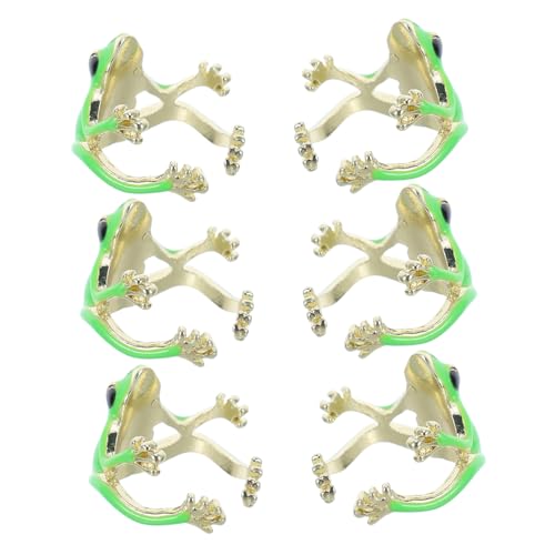 SOIMISS 6stücke Verstellbarer Froschring Aus Offener Ring Für Finger Jeder Lustiger Froschschmuck Für Frauen Tieraccessoires Mit Kreativem Design von SOIMISS