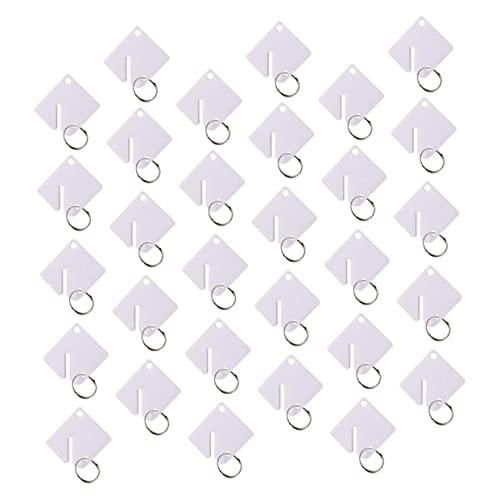 SOIMISS 60stücke Acryl Schlüsselanhänger Mit Beschriftungsfläche Und Schlüsselringen Für Hotelzimmer Gepäck Haustiere Und Mehr Mit Praktischen Klassifizierungsetiketten von SOIMISS