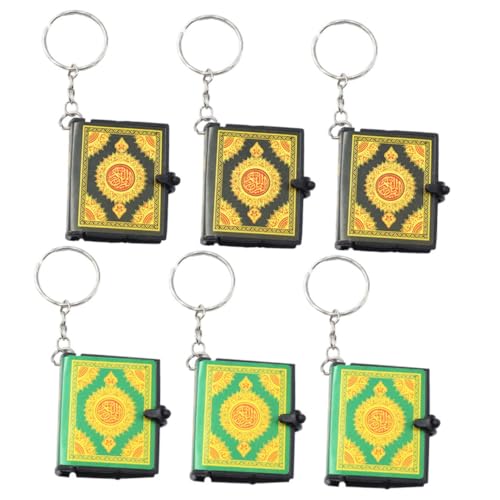 SOIMISS 6stücke Teiliges Religiöse Schlüsselanhänger Mit Bibelbuch- Goldene Und Grüne Designs Als Für Dekoration Praktische Und Ästhetische Schlüsselringe Für Männer Und Frauen von SOIMISS