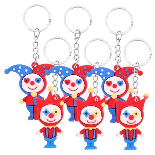 SOIMISS 6stücke Teiliges Clown Schlüsselanhänger Lustige Cartoon Schlüsselringe Zur Dekoration Von Taschen Geldbörsen Und Rucksäcken Einzigartige Und Auffällige Für Kreative von SOIMISS