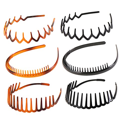 SOIMISS 6stücke Teiliges Elastische Haarreife Mit Zahnform Unsichtbare Haarbänder Für Damen Und Herren Zum Waschen Des Gesichts Praktisches Haarschmuck-accessoire von SOIMISS
