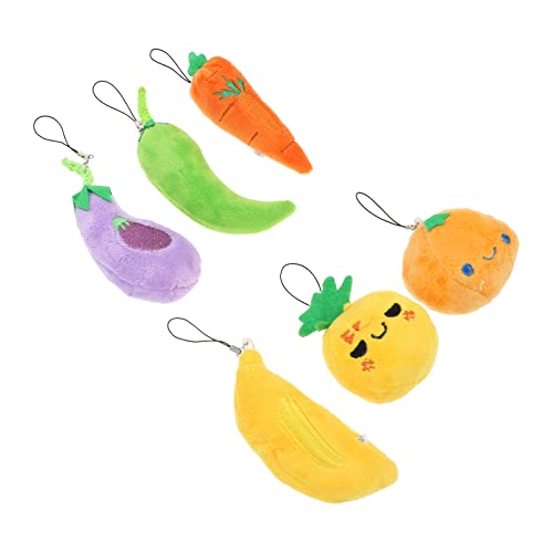 SOIMISS Niedliche Cartoon-gemüse- 6 Stück Für Rucksack Tasche Schlüsselanhänger Dekoration Zufälliger Stil von SOIMISS