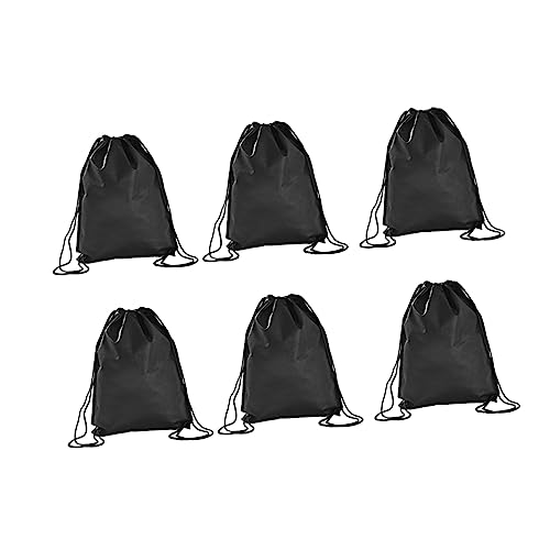 SOIMISS 6stücke Kordelzugbeutel Aus Vlies Mit Zugband Leichter Mehrzweck-Rucksack Turnbeutel Für Fitnessstudio Sport Yoga Und Reisen Robustes Material Verstärkte Ecken Großer Fassungsvermö von SOIMISS