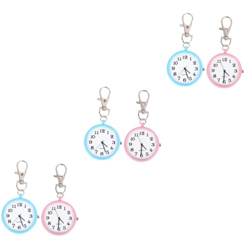 SOIMISS 6stücke Schlüsselanhänger Taschenuhren Für Und Ärzte Mini Quarz Uhr Und Blau Einfaches Design Für Festivals Und Täglichen Gebrauch von SOIMISS