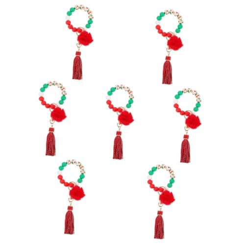 SOIMISS 7stücke Quaste Handgelenk Schlüsselanhänger Kreativer Schlüsselanhänger Für Damen Einzigartiges Taschenhängedekor Handgemachte Dekoration Stilvoller Schlüsselring Für von SOIMISS