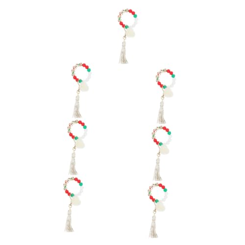 SOIMISS 7 Stück Quasten Pelz Kugel Armband Perlen Armreif Ketten Auto Anhänger Quastenbesatz Feiertags Geldbörsen Anhänger Schlüsselanhänger Schöner Schlüsselanhänger von SOIMISS