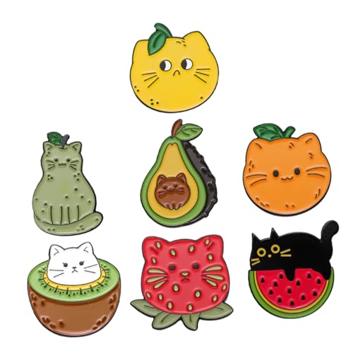 SOIMISS 7stücke Katzenbrosche Cartoon Anstecknadel Revers Pin Für Kleidung Rucksack Schal Jacke Pullover Hut Anzugbrosche Tiere Brosche von SOIMISS