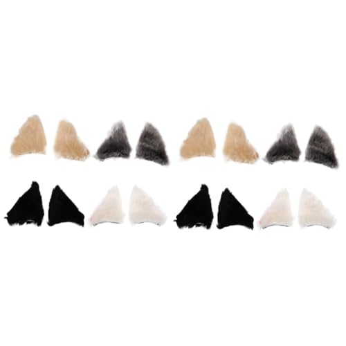 SOIMISS 8paare Cosplay Katzenohren Haarclips Plüsch Haarschmuck Und Leicht Bequem Für Kostümpartys Und Bühnenaufführungen von SOIMISS