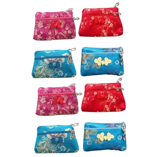 SOIMISS 8stücke Zipper Silk Purse Verziertes -mäppchen Für Münzen Geld Dekoration Farben Und Muster Zufällig Für Familie Und Partys von SOIMISS