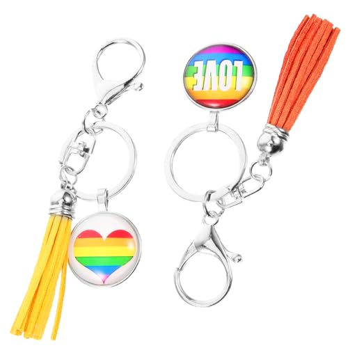 SOIMISS 8stücke Regenbogen Schlüsselanhänger Aus Metall LGBT Pride Schlüsselring Für Taschen Und Rucksäcke Dekorative Accessoires Für Herren Und Damen Langlebig Und Leicht von SOIMISS