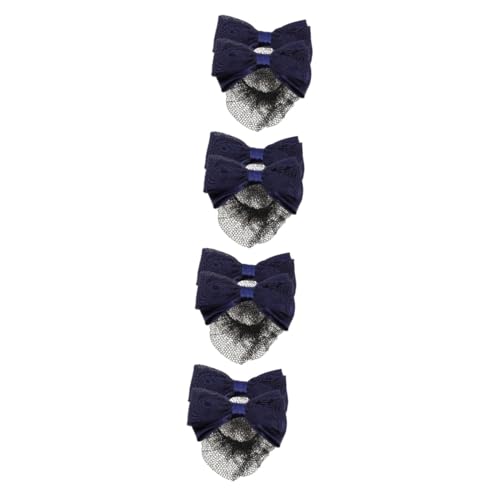 SOIMISS 8stücke Haarnetz Für Dutt Mit Schleifen-design Haarklammern Für Damen Elegante Haaraccessoires Für Arbeit Passend Für Und Servicepersonal von SOIMISS