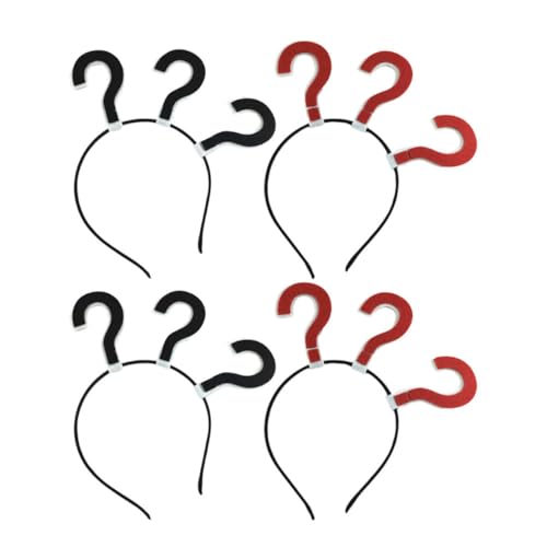 SOIMISS 8stücke Fragezeichen-haarreif Kreatives Lustiges Kopfschmuck-accessoire Für Partys Und Festivals Rot Schwarz Einzigartiger Haarschmuck Für Altersgruppen von SOIMISS