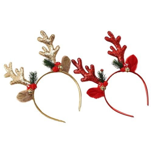 SOIMISS 8 Stk Weihnachtsstirnband Weihnachtsbaum Haarreifen Weihnachten Rentiergeweih Haarband Weihnachtsgeweih Cosplay Weihnachtsgeweih-stirnband Kitzhorn-stirnband Rentier Kostüm Plastik von SOIMISS