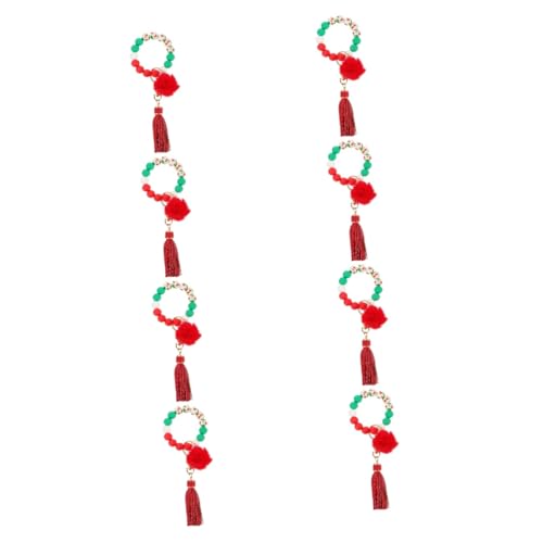 SOIMISS 8stücke Kreativer Schlüsselanhänger Mit Quaste Und Handgelenk Schlüsselring Für Taschen Weihnachtsdeko Einzigartiges Accessoire Für Frauen Und Mädchen von SOIMISS
